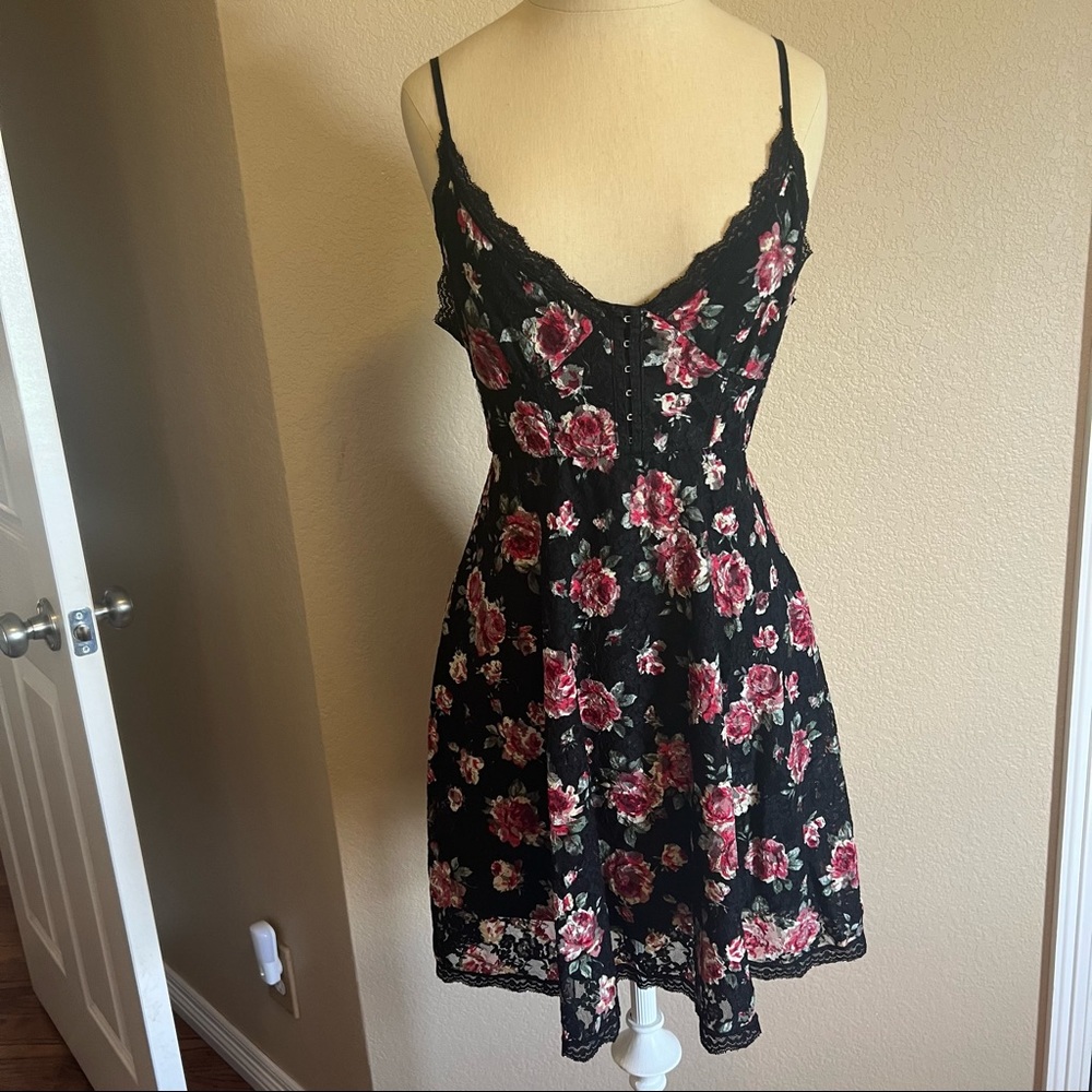 Betsey Johnson x Urban Outfitters Floral Lace Corset Dress, Size S